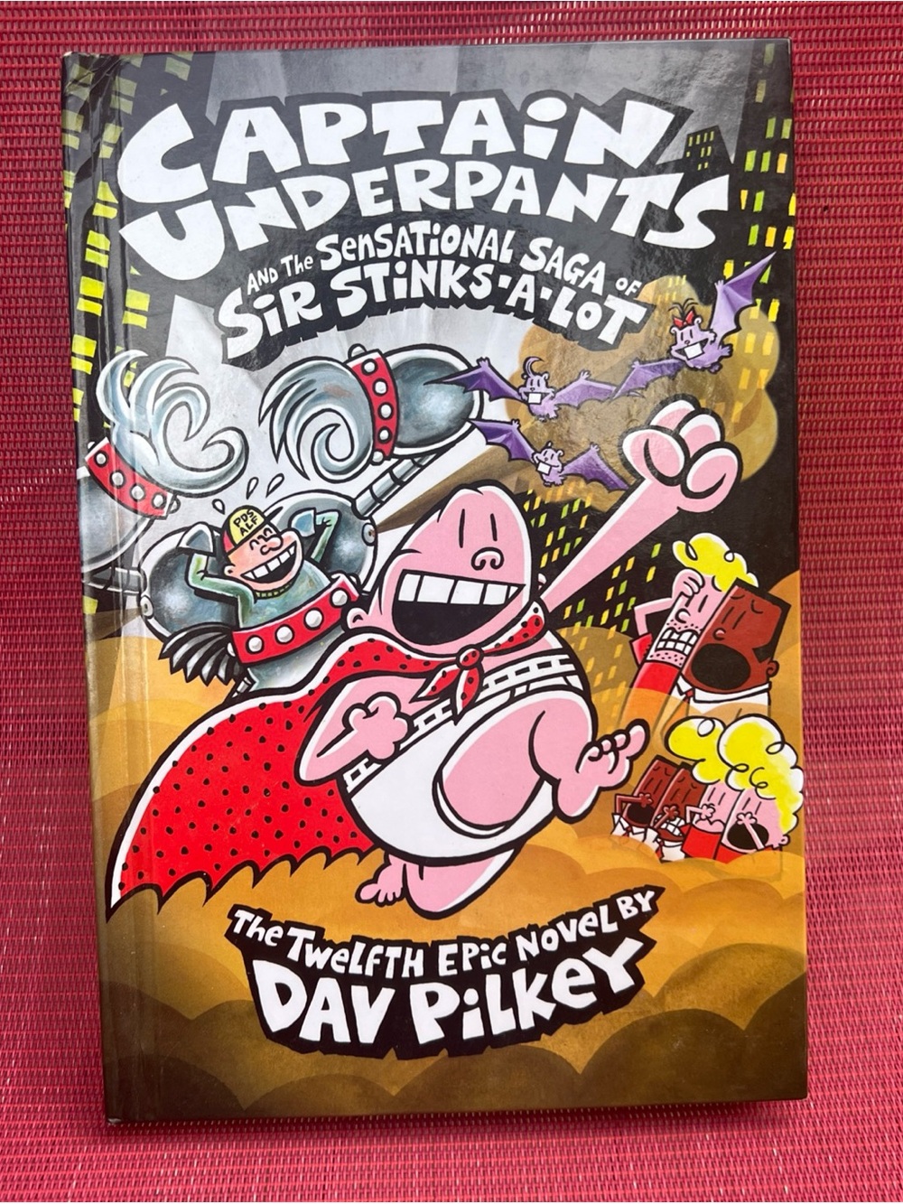 Scholastic Captain Underpants Costume Illustration - Pink & Red Cape